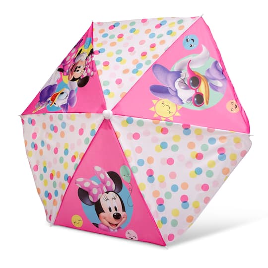 Disney® Minnie Mouse 4 Seat Activity Picnic Table with Umbrella & LEGO Compatible Tabletop